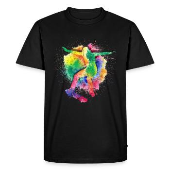Skateboard Tshirt Skater Sk8 Sk8er Halfpipe Flip - Men's Premium Organic T-Shirt - black - Front - Nico (187cm)