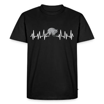 Rat de lavage - T-shirt Premium bio Homme - noir - Devant - Nico (187cm)