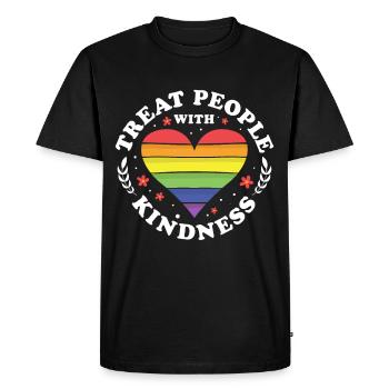 LGBT Gay Gay Pride CSD Lesbian Gay Lesbian Lesbian - Men's Premium Organic T-Shirt - black - Front - Nico (187cm)