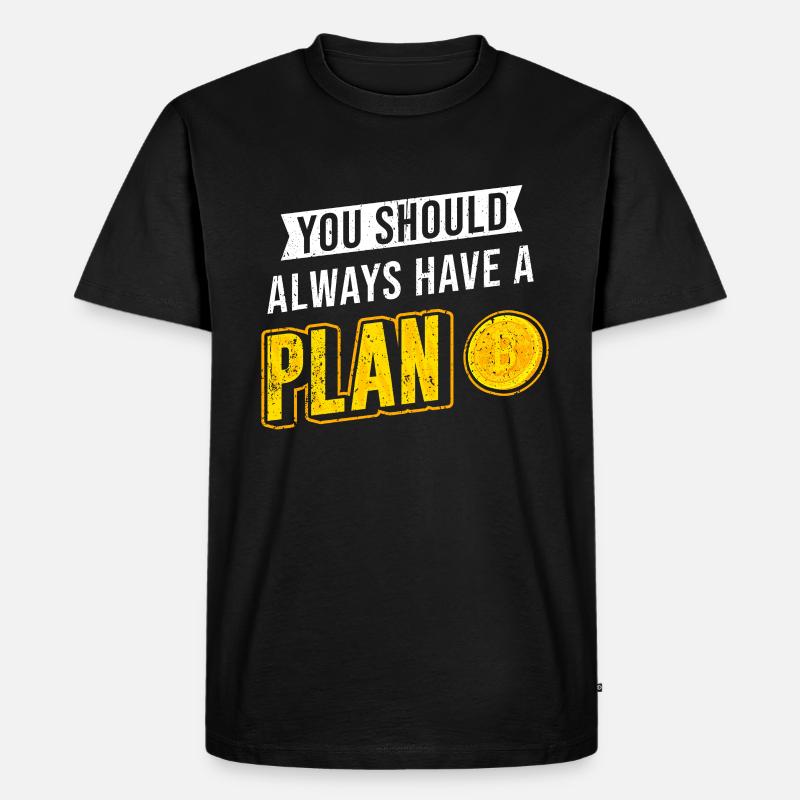 Bitcoin - Männer Premium Bio T-Shirt - Schwarz