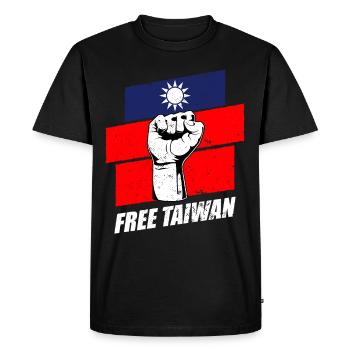 Free Taiwan - T-shirt Premium bio Homme - noir - Devant - Nico (187cm)