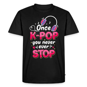 K-pop - Men's Premium Organic T-Shirt - black - Front - Nico (187cm)