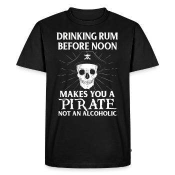 Pirate sailor pirate captain ship child - Men's Premium Organic T-Shirt - black - Front - Nico (187cm)