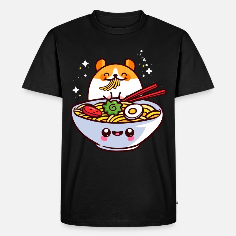 Ramen - Männer Premium Bio T-Shirt - Schwarz