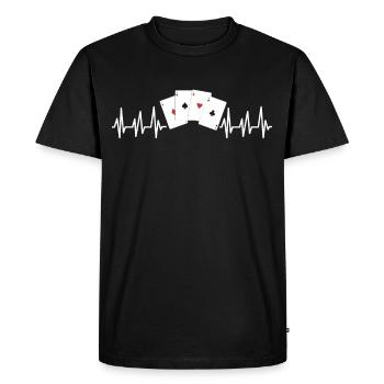 Poker - T-shirt Premium bio Homme - noir - Devant - Nico (187cm)