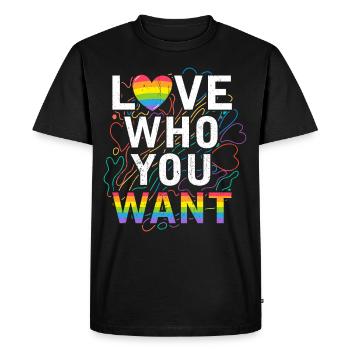 LGBT - T-shirt Premium bio Homme - noir - Devant - Nico (187cm)