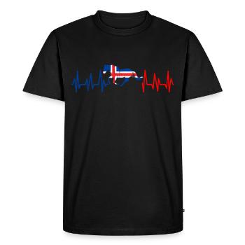 Cheval d’Islande - T-shirt Premium bio Homme - noir - Devant - Nico (187cm)