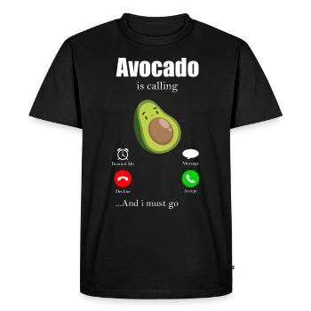 avocado - Men's Premium Organic T-Shirt - black - Front - Nico (187cm)