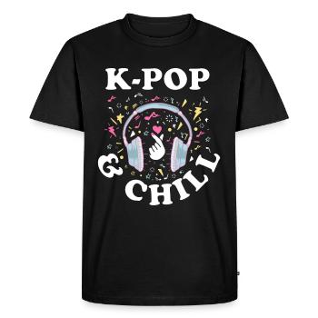 K-pop musique coréenne Corée Pop cadeau Corée du Sud - T-shirt Premium bio Homme - noir - Devant - Nico (187cm)
