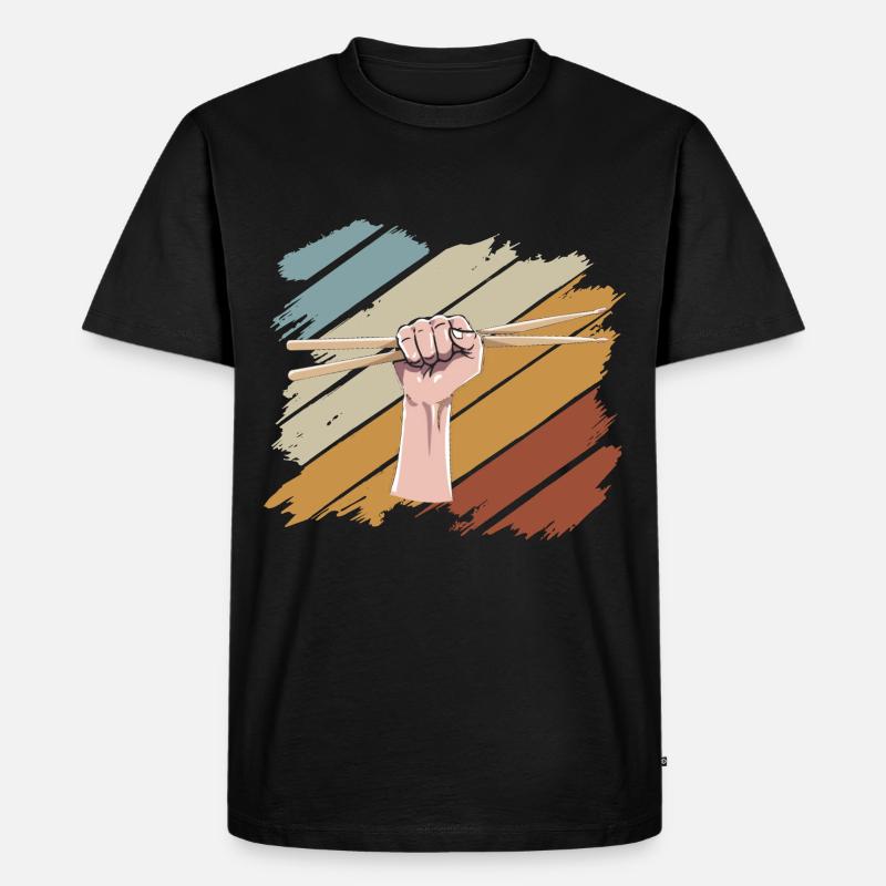 Schlagzeug - Männer Premium Bio T-Shirt - Schwarz