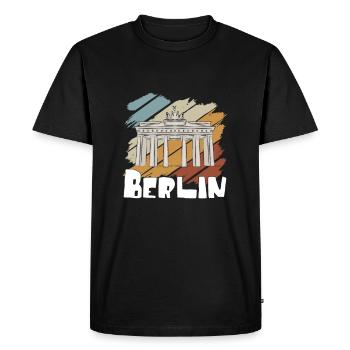 Berlin - T-shirt Premium bio Homme - noir - Devant - Nico (187cm)