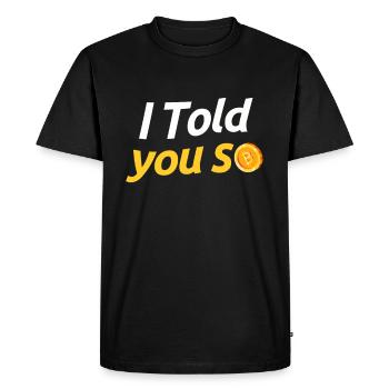 Bitcoin - T-shirt Premium bio Homme - noir - Devant - Nico (187cm)
