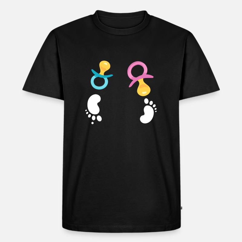 Zwillinge - Männer Premium Bio T-Shirt - Schwarz