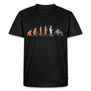 Skater Skateboard Gift Halfpipe Sk8 Ollie - Men's Premium Organic T-Shirt - black - Front - Nico (187cm)