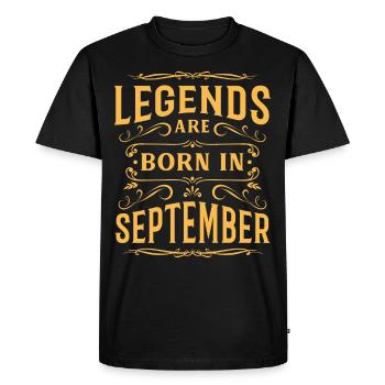 Septembre anniversaire anniversaire de bursdag anniversaire - T-shirt Premium bio Homme - noir - Devant - Nico (187cm)