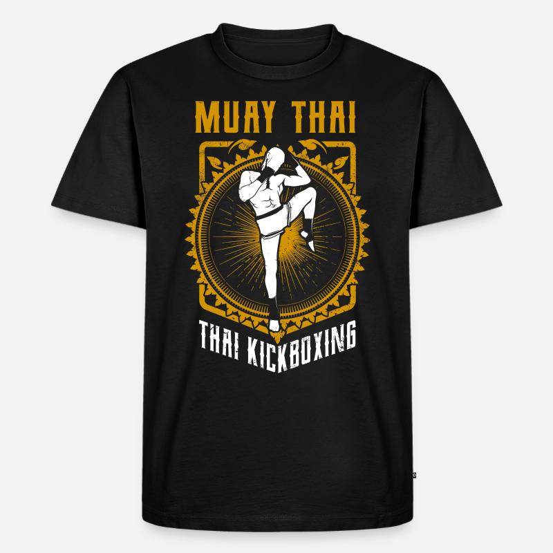 Muay Thai Boxen - Männer Premium Bio T-Shirt - Schwarz