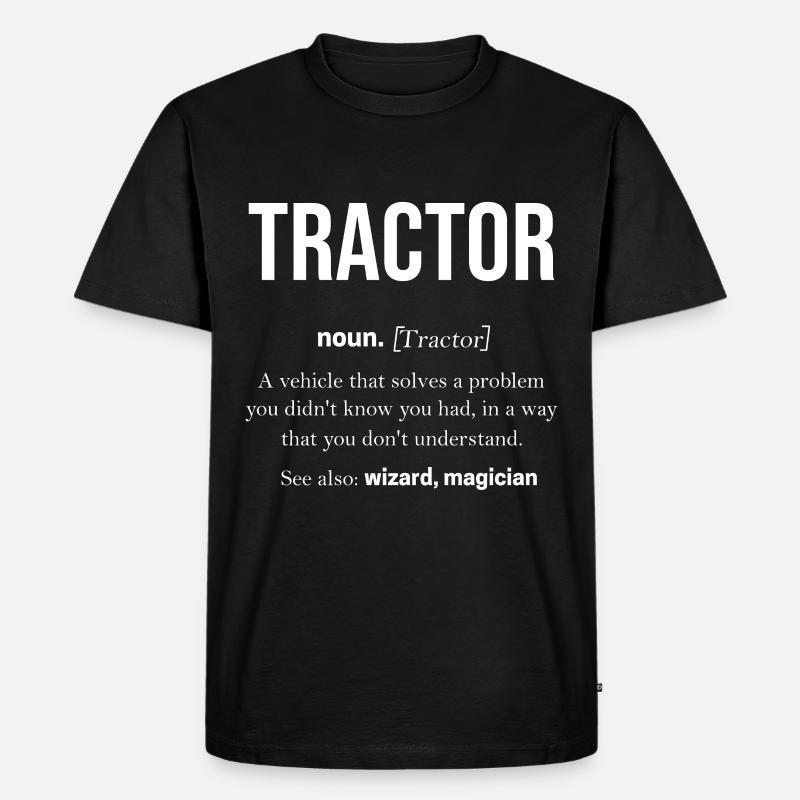 Traktor - Männer Premium Bio T-Shirt - Schwarz