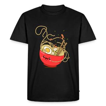ramen - Men's Premium Organic T-Shirt - black - Front - Nico (187cm)