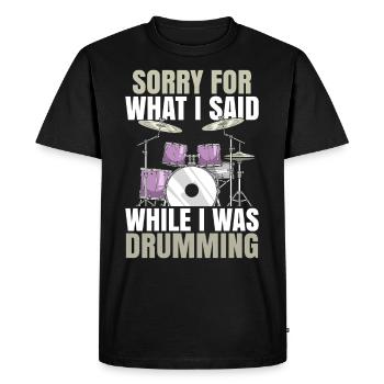 percussion - Men's Premium Organic T-Shirt - black - Front - Nico (187cm)