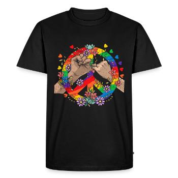 LGBT Tshirt Gay Transgenre Queer Homoehe - T-shirt Premium bio Homme - noir - Devant - Nico (187cm)