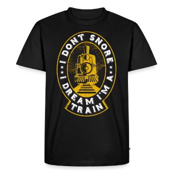 Chemin de fer - T-shirt Premium bio Homme - noir - Devant - Nico (187cm)