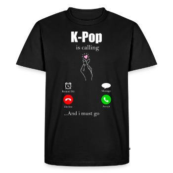 K-Pop - Men's Premium Organic T-Shirt - black - Front - Nico (187cm)