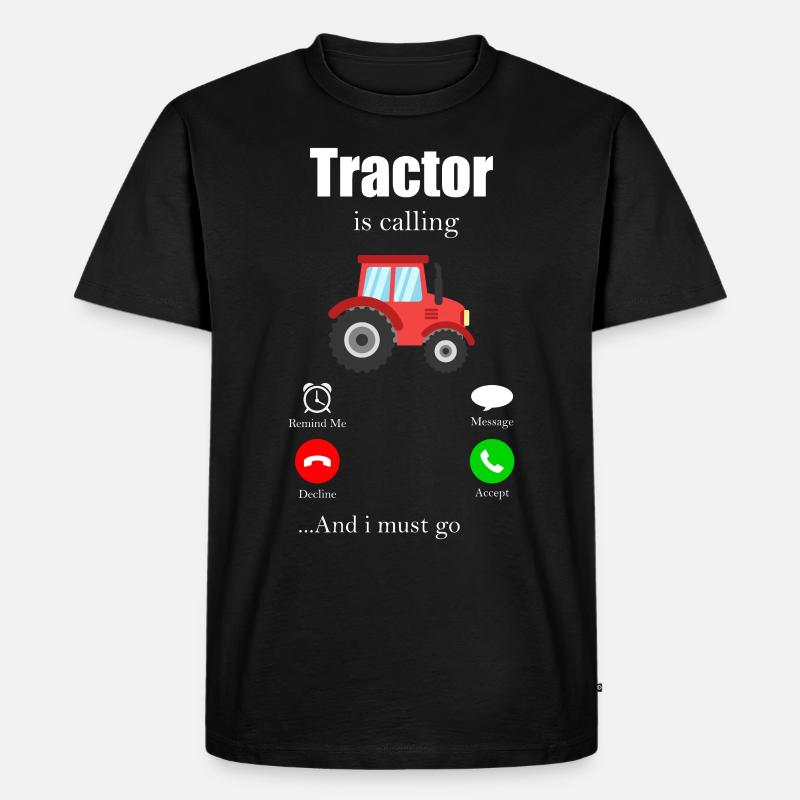 Traktor - Männer Premium Bio T-Shirt - Schwarz