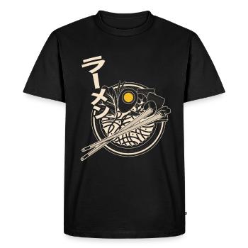 ramen - Men's Premium Organic T-Shirt - black - Front - Nico (187cm)