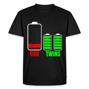 twins - Men's Premium Organic T-Shirt - black - Front - Nico (187cm)
