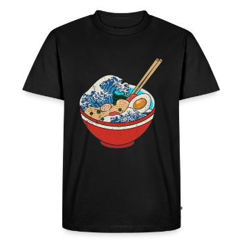 ramen - Men's Premium Organic T-Shirt - black - Front - Nico (187cm)