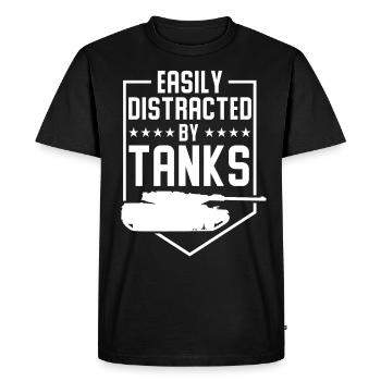 Tank Tshirt Military Army Army Tank Driver - Men's Premium Organic T-Shirt - black - Front - Nico (187cm)