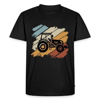 Tracteur cadeau agriculture champ travail des champs - T-shirt Premium bio Homme - noir - Devant - Nico (187cm)