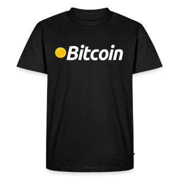 Bitcoin - T-shirt Premium bio Homme - noir - Devant - Nico (187cm)