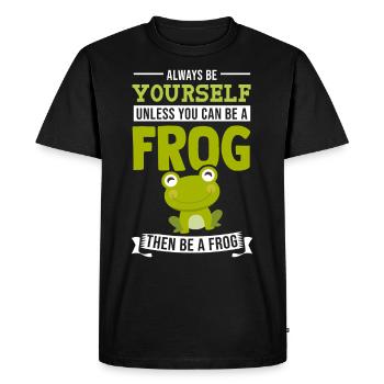 Grenouille Tshirt Crapaud Têtard Grenouille Arboricole Grenouille - T-shirt Premium bio Homme - noir - Devant - Nico (187cm)