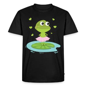 Grenouille Cadeau Grenouille Conte de Fées Prince Lurch - T-shirt Premium bio Homme - noir - Devant - Nico (187cm)