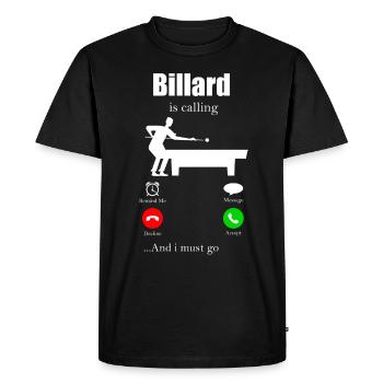 Billard - T-shirt Premium bio Homme - noir - Devant - Nico (187cm)