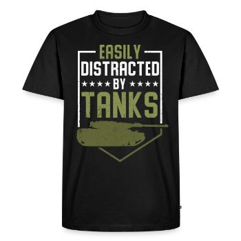 Tank Military Tank Army Gift Tank Driver - Men's Premium Organic T-Shirt - black - Front - Nico (187cm)
