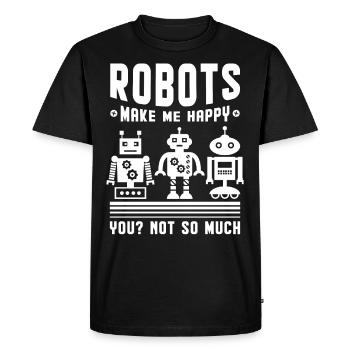 Robotique robotique - T-shirt Premium bio Homme - noir - Devant - Nico (187cm)