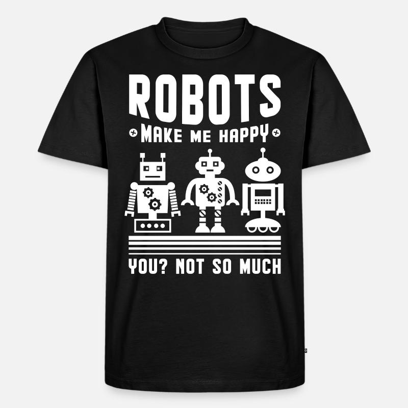 Robotik Roboter - Männer Premium Bio T-Shirt - Schwarz