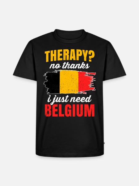 Belgium - Men's Premium Organic T-Shirt - black