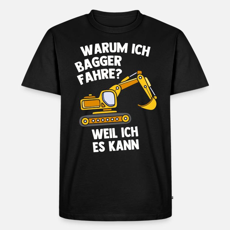 Bagger - Männer Premium Bio T-Shirt - Schwarz