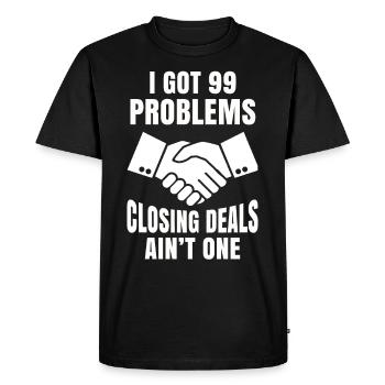 Real Estate Tshirt Home Dealer Broker House Agent Job - Men's Premium Organic T-Shirt - black - Front - Nico (187cm)