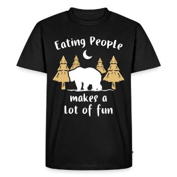 Ours tshirt ours en peluche Grizzly Noir Ours Panda Bear - T-shirt Premium bio Homme - noir - Devant - Nico (187cm)