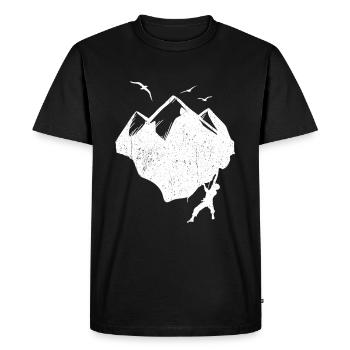 Escalade cadeau escalade rocheuse Sports de montagne Climbing - T-shirt Premium bio Homme - noir - Devant - Nico (187cm)