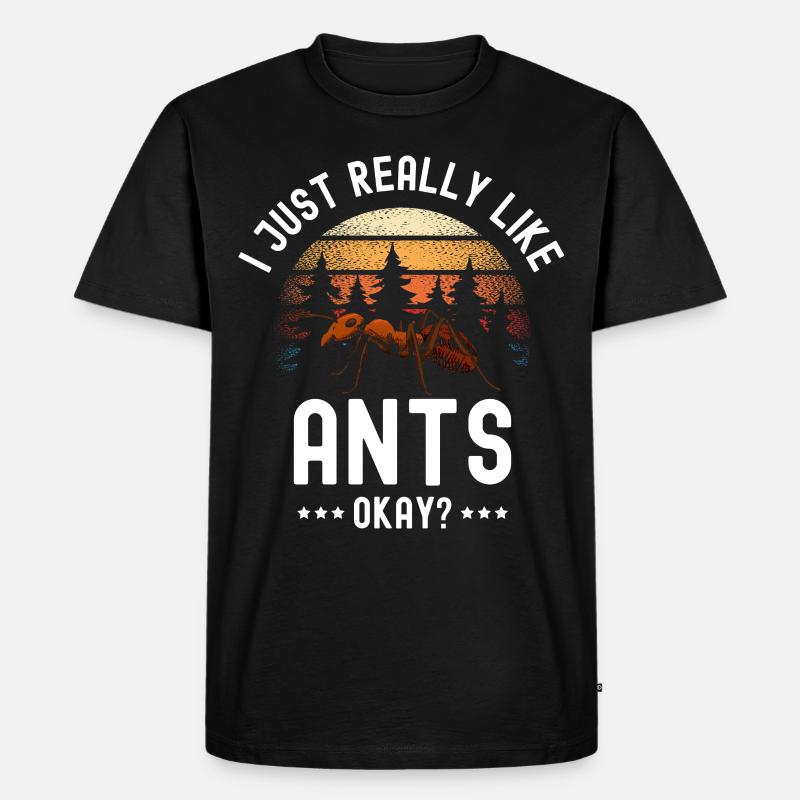 Ameise - Männer Premium Bio T-Shirt - Schwarz