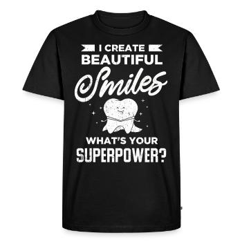 Dentist Toothpaste Toothbrush Kiefer Doc Dentist - Men's Premium Organic T-Shirt - black - Front - Nico (187cm)