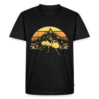 Fourmi - T-shirt Premium bio Homme - noir - Devant - Nico (187cm)