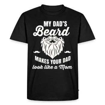 Beard - Men's Premium Organic T-Shirt - black - Front - Nico (187cm)