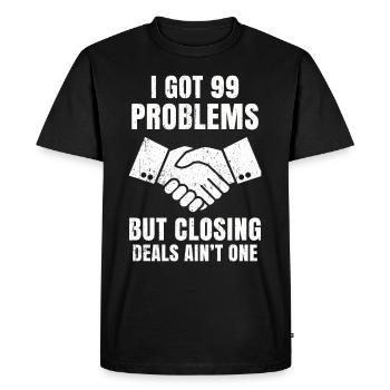 Broker Real Estate Real Estate House Agent Landlord - Men's Premium Organic T-Shirt - black - Front - Nico (187cm)
