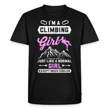 Climbing Gift Rock Climbing Mountaineering Climbing - Men's Premium Organic T-Shirt - black - Front - Nico (187cm)